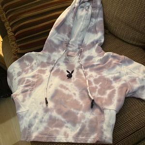 Purple tie dye playboy hoodie !